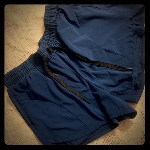 Blue workout shorts